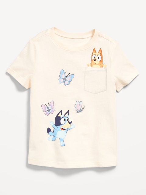 Bluey™ Unisex Pocket Graphic T-Shirt for Toddler - Creme De La Creme