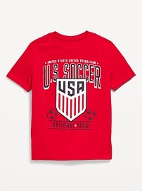 Image number 1 showing, U.S. Soccer® Gender-Neutral Graphic T-Shirt for Kids