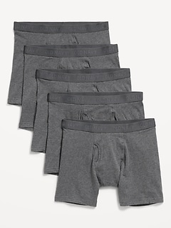 5-Pack Soft-Washed Boxer Briefs -- 6.25-inch inseam