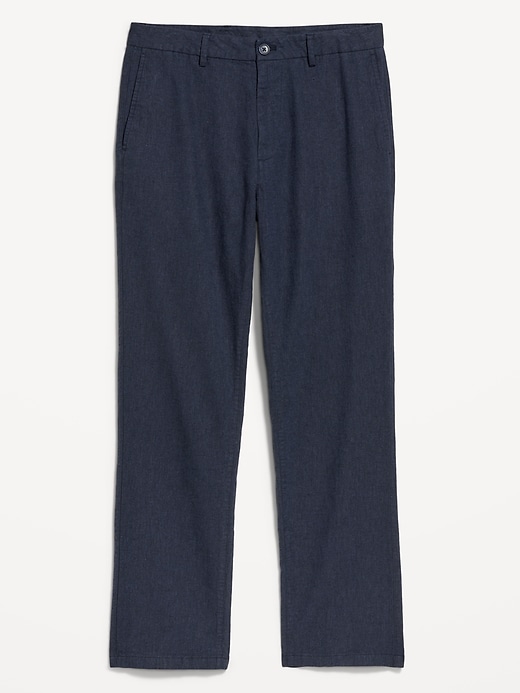 Image number 4 showing, 90's Straight Linen-Blend Chino Pants