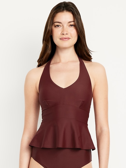 Image number 1 showing, Matte Tankini Swim Top