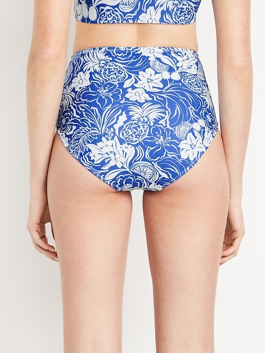 Image number 2 showing, Matte High-Waisted Bikini Swim Bottoms