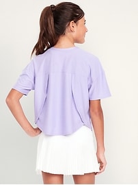 Image number 2 showing, CloudMotion Cropped Performance T-Shirt for Girls