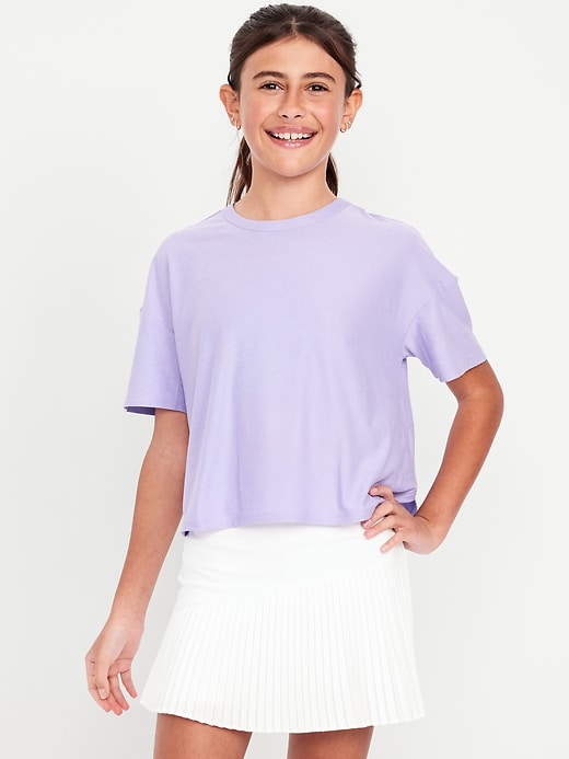 Image number 3 showing, CloudMotion Cropped Performance T-Shirt for Girls
