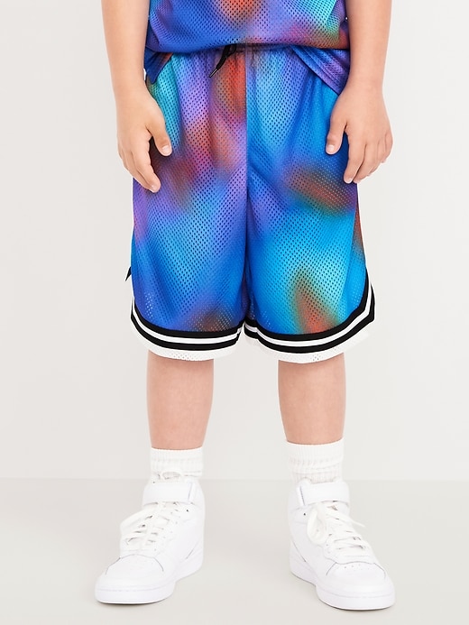 Image number 3 showing, Knee Length Mesh Basketball Shorts for Boys