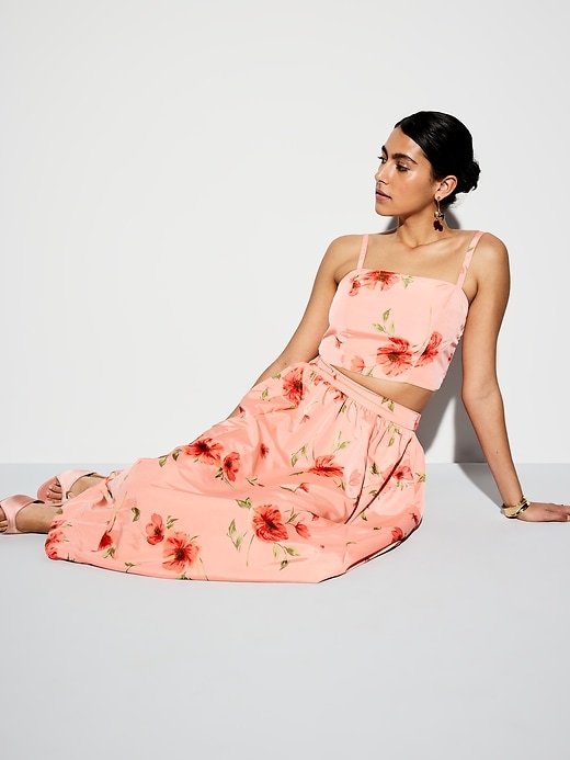 Image number 3 showing, The Occasion by Old Navy Taffeta Cropped Tank Top