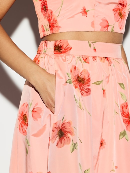Image number 5 showing, The Occasion by Old Navy High-Waisted Taffeta Midi Skirt