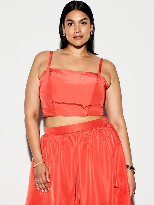 Image number 5 showing, The Occasion by Old Navy Taffeta Cropped Tank Top