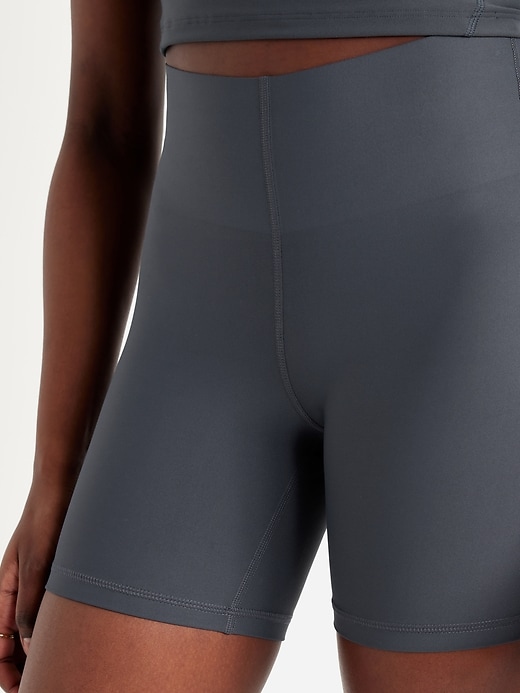 Image number 3 showing, Extra High-Waisted PowerSoft Sculpt Biker Shorts -- 6-inch inseam