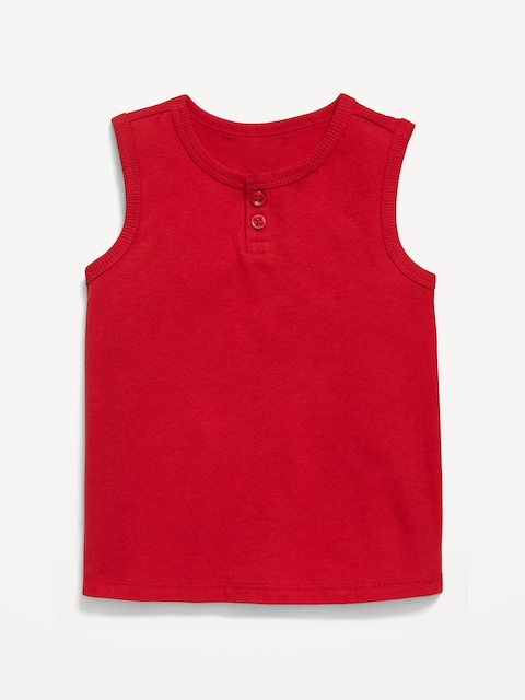 Henley Tank Top for Toddler Boys - Robbie Red