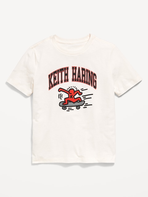 Keith Haring™ Gender-Neutral Graphic T-Shirt for Kids - Keith Haring (Sea Salt White)