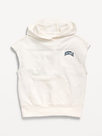 Image number 2 showing, Oversized Fleece Graphic Muscle Hoodie for Boys