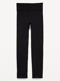 Image number 4 showing, Fitted High-Waisted 7/8-Length Seamless Performance Leggings for Girls