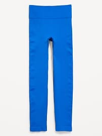Image number 4 showing, Fitted High-Waisted 7/8-Length Seamless Performance Leggings for Girls