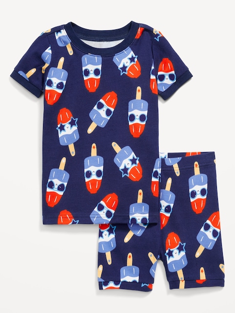 Printed Snug-Fit Pajama Set for Toddler & Baby - Popsicles