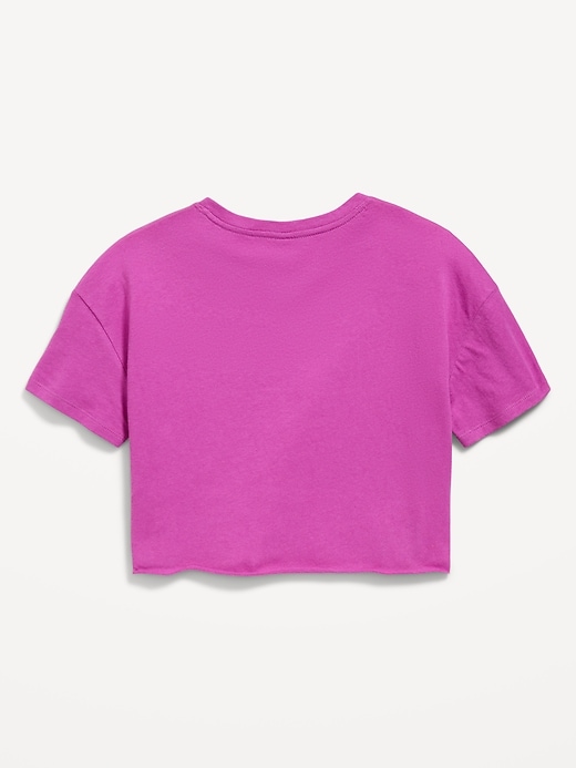 Image number 3 showing, Wednesday™ Oversized Cropped Graphic T-Shirt for Girls