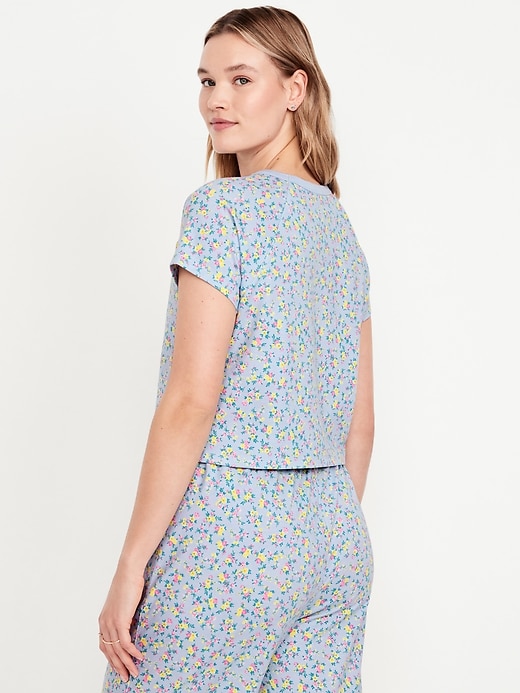 Image number 5 showing, Cropped Jersey Lounge Top