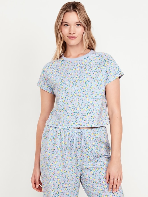 Image number 4 showing, Cropped Jersey Lounge Top