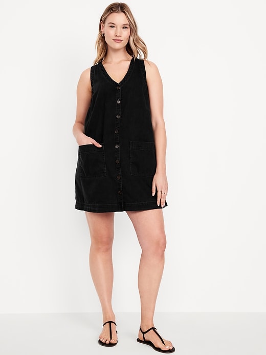Image number 5 showing, Sleeveless Button-Front Mini Dress
