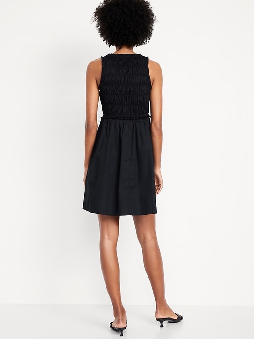 Image number 2 showing, Fit & Flare Smocked Bodice Mini Dress