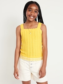 Image number 1 showing, Sleeveless Sweater-Knit Tank Top for Girls