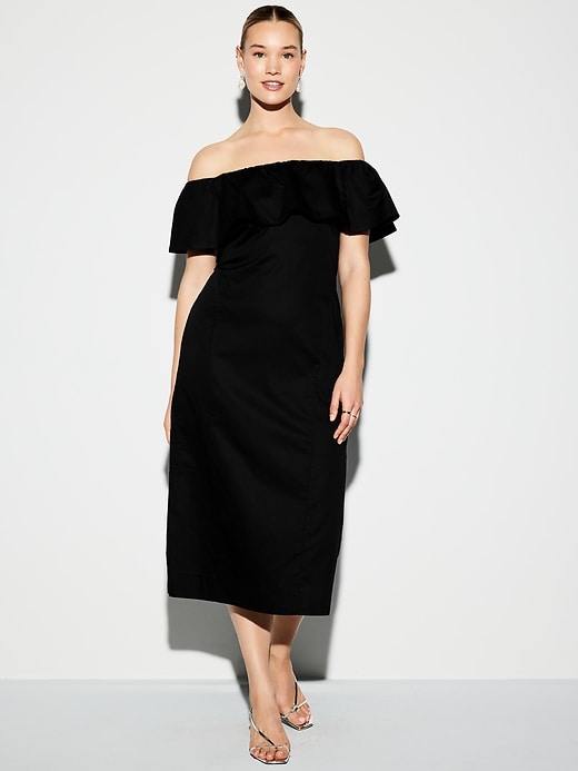 Image number 6 showing, The Occasion by Old Navy Ruffle Midi Dress
