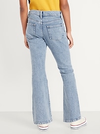 Image number 2 showing, High-Waisted Embroidered Flare-Leg Jeans for Girls