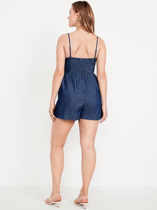 Image number 6 showing, Fit & Flare Twist-Front Cami Romper