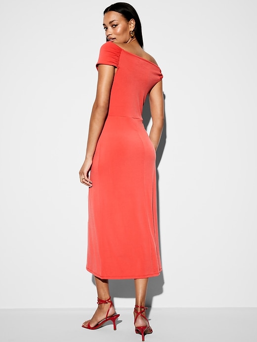 Image number 2 showing, The Occasion by Old Navy One-Shoulder Midi Dress