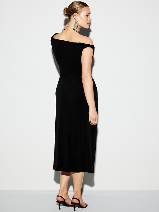 Image number 8 showing, The Occasion by Old Navy One-Shoulder Midi Dress