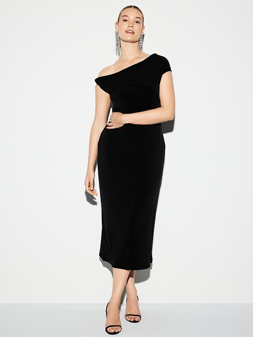 Image number 7 showing, The Occasion by Old Navy One-Shoulder Midi Dress