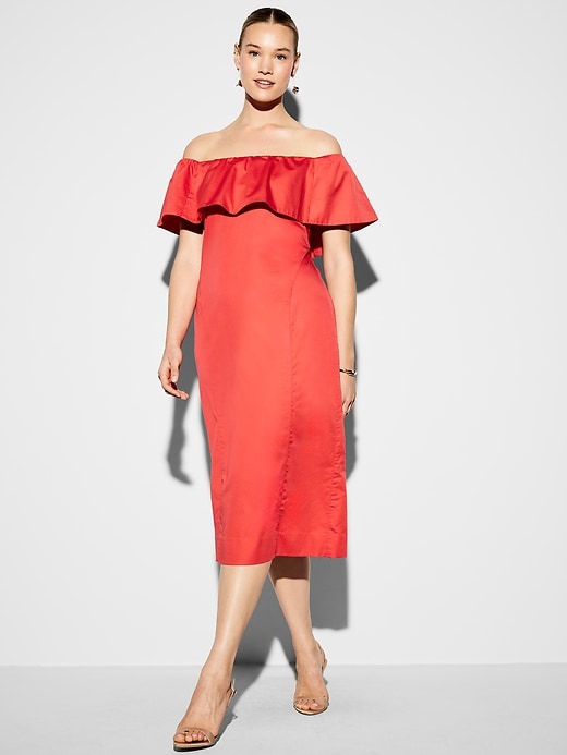 Image number 7 showing, The Occasion by Old Navy Ruffle Midi Dress