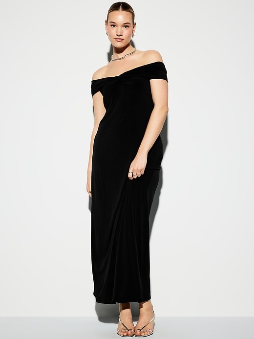 Image number 7 showing, The Occasion by Old Navy Off-Shoulder Maxi Dress