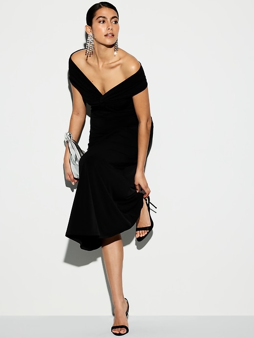 Image number 3 showing, The Occasion by Old Navy Off-Shoulder Maxi Dress