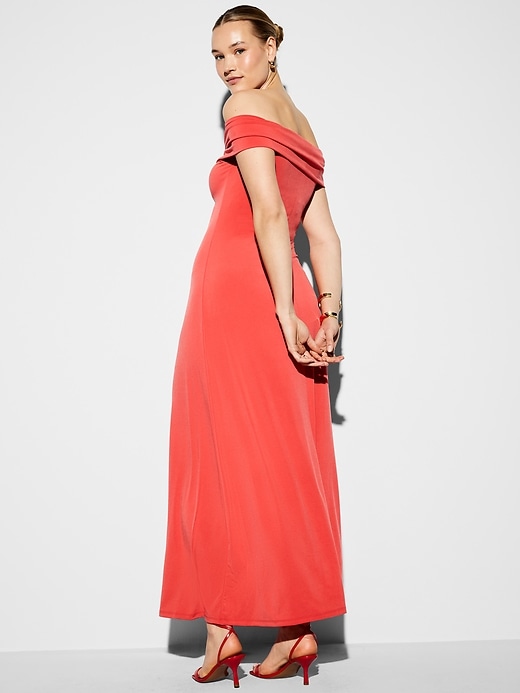 Image number 8 showing, The Occasion by Old Navy Off-Shoulder Maxi Dress
