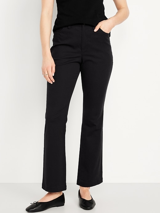 Image number 2 showing, High-Waisted Uniform Boot-Cut Pants