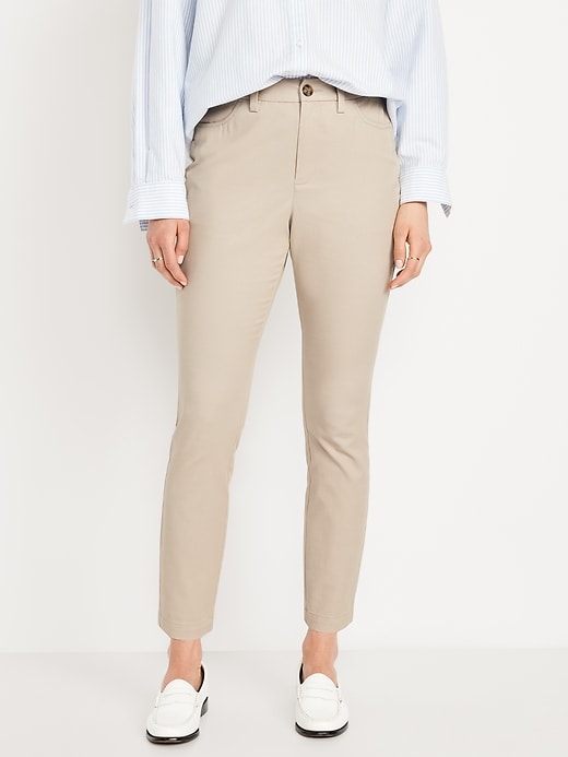 Image number 3 showing, High-Waisted Uniform Skinny Pants