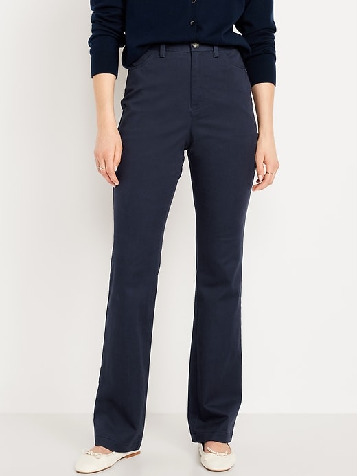 Image number 2 showing, High-Waisted Uniform Boot-Cut Pants