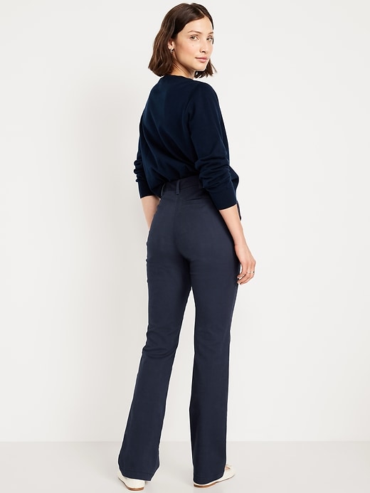 Image number 3 showing, High-Waisted Uniform Boot-Cut Pants