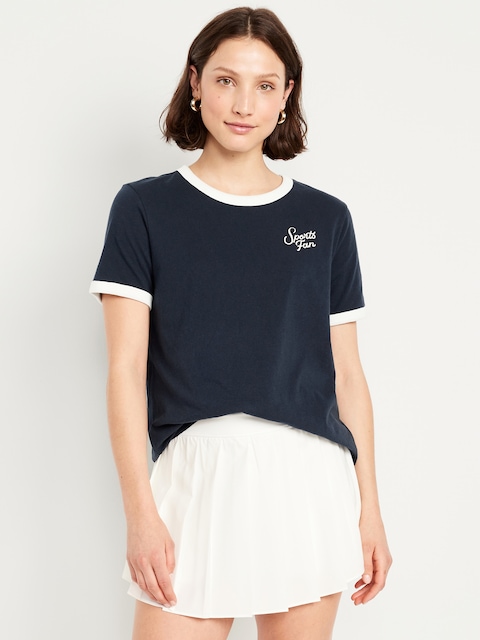 EveryWear Graphic Ringer T-Shirt - In The Navy