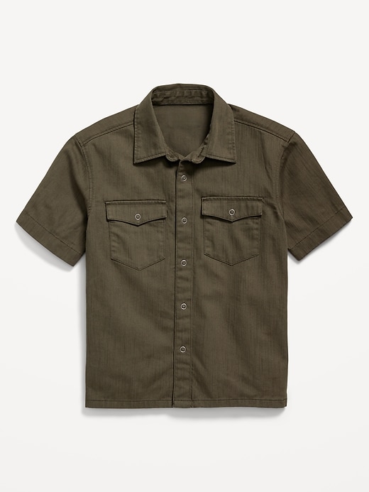 Short-Sleeve Western Pocket Shirt for Boys