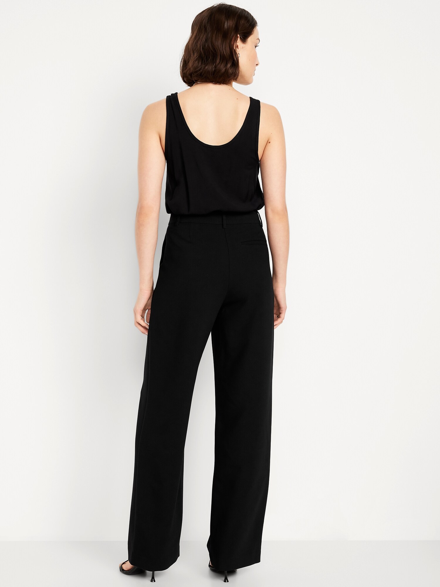 Женские брюки Old Navy Extra High-Waisted Taylor Wide-Leg Trouser, цвет: Чёрный — фото 3