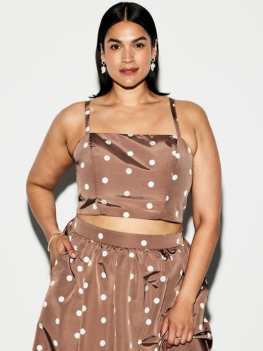 Image number 10 showing, The Occasion by Old Navy Taffeta Cropped Tank Top