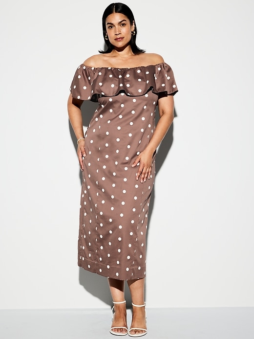 Image number 9 showing, The Occasion by Old Navy Ruffle Midi Dress