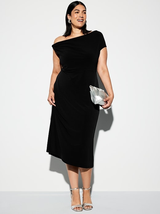 Image number 9 showing, The Occasion by Old Navy One-Shoulder Midi Dress