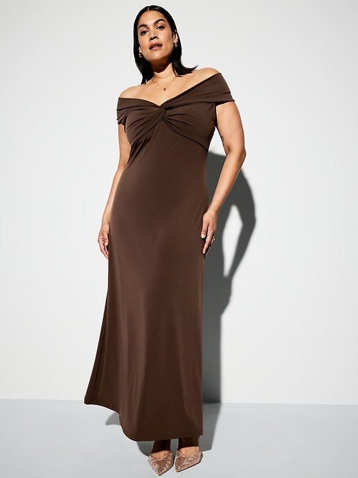 Image number 9 showing, The Occasion by Old Navy Off-Shoulder Maxi Dress