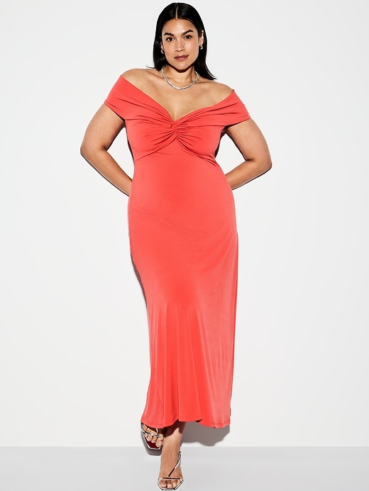 Image number 9 showing, The Occasion by Old Navy Off-Shoulder Maxi Dress