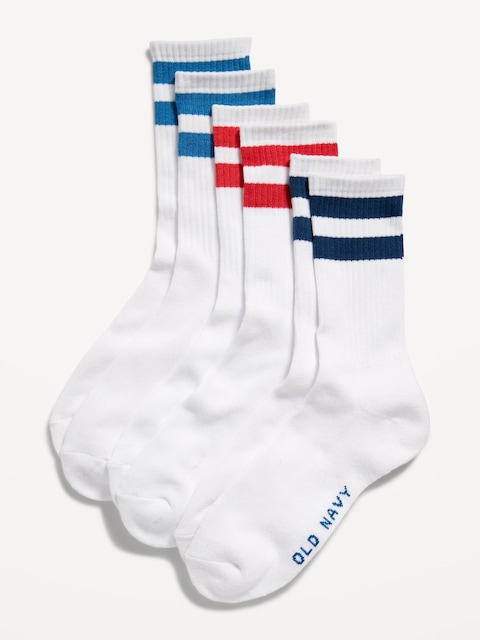 Tube Socks 3-Pack - White/Multi Stripe