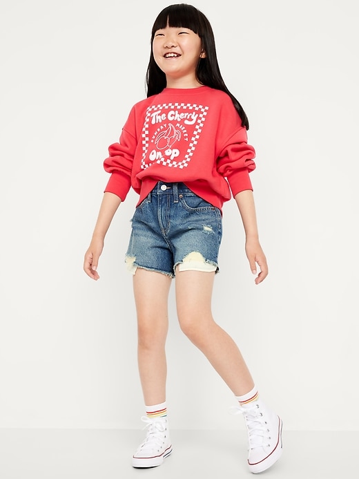 Image number 3 showing, High-Waisted Ripped Frayed-Hem Jean Shorts for Girls
