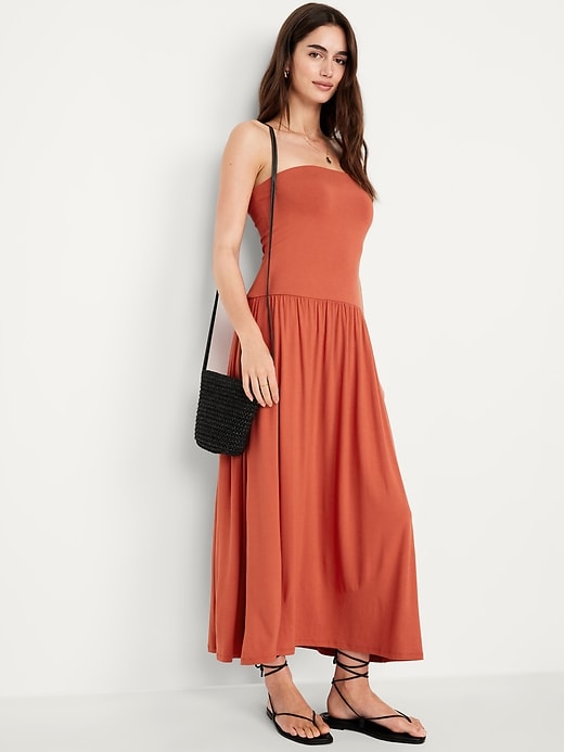 Image number 3 showing, Fit & Flare Drop-Waist Maxi Dress